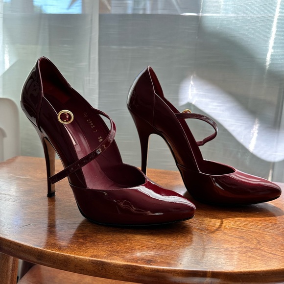 Rare Agent Provocateur Burgundy Patent Leather Mary Jane Heels 39 8 8.5 - Picture 2 of 6